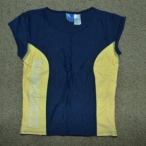 blue and yellow rashguard
